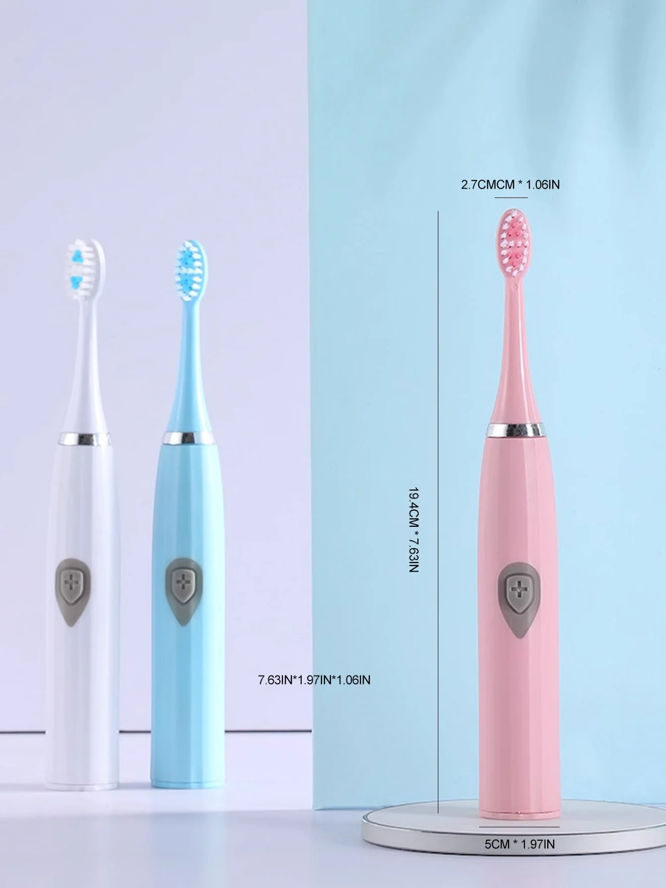 2026 Adult Electric Toothbrush , for home use or travel. Brush head colors are random Battery model（Batteries not includ）