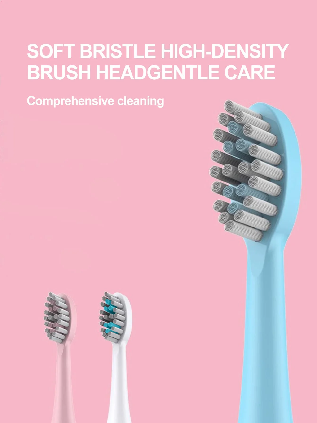 2026 Adult Electric Toothbrush , for home use or travel. Brush head colors are random Battery model（Batteries not includ）